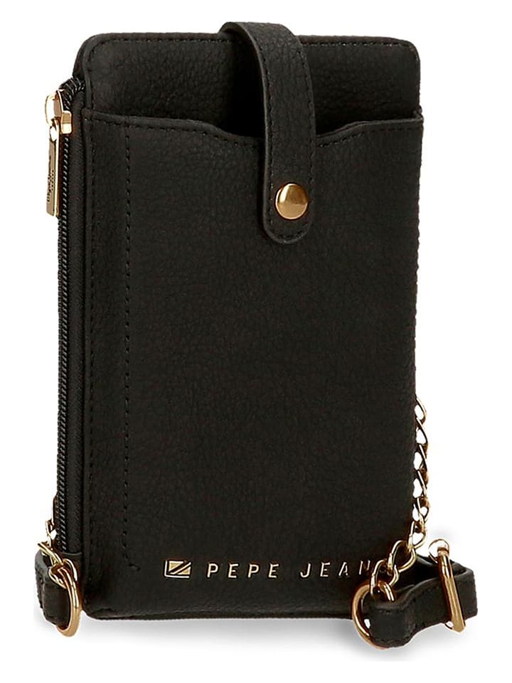 Pepe Jeans Torebka w kolorze czarnym na telefon - 9,5 x 16,5 x 4 cm rozmiar: onesize