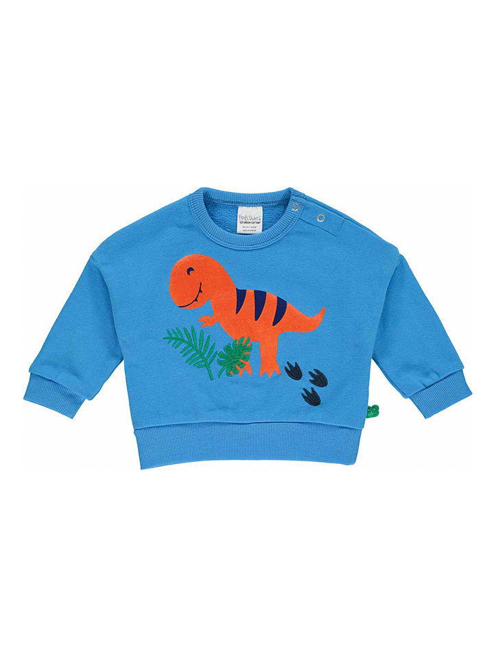 Fred´s World by GREEN COTTON Bluza "Dinosaur" w kolorze niebieskim rozmiar: 92