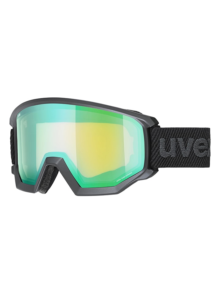 Uvex Gogle narciarskie "Athletic FM" w kolorze zielono-czarnym rozmiar: onesize