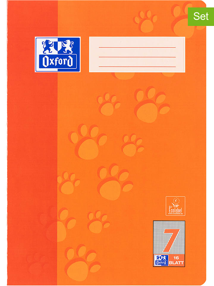 Oxford Zeszyty (10 szt.) w kolorze pomarańczowym - A4 rozmiar: onesize