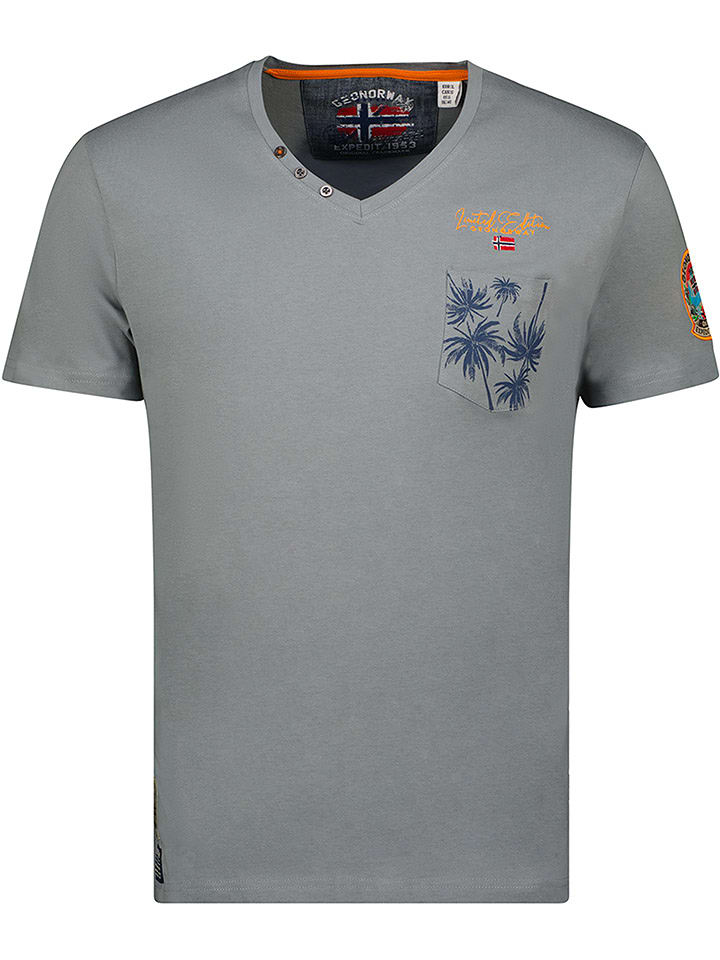 Geographical Norway Koszulka "Jibo" w kolorze szarym rozmiar: M