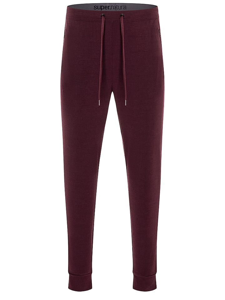 super.natural Spodnie dresowe "City" w kolorze bordowym rozmiar: L
