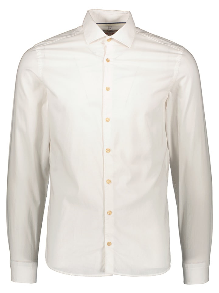 Koszula "Level 5" - Body fit - w kolorze białym