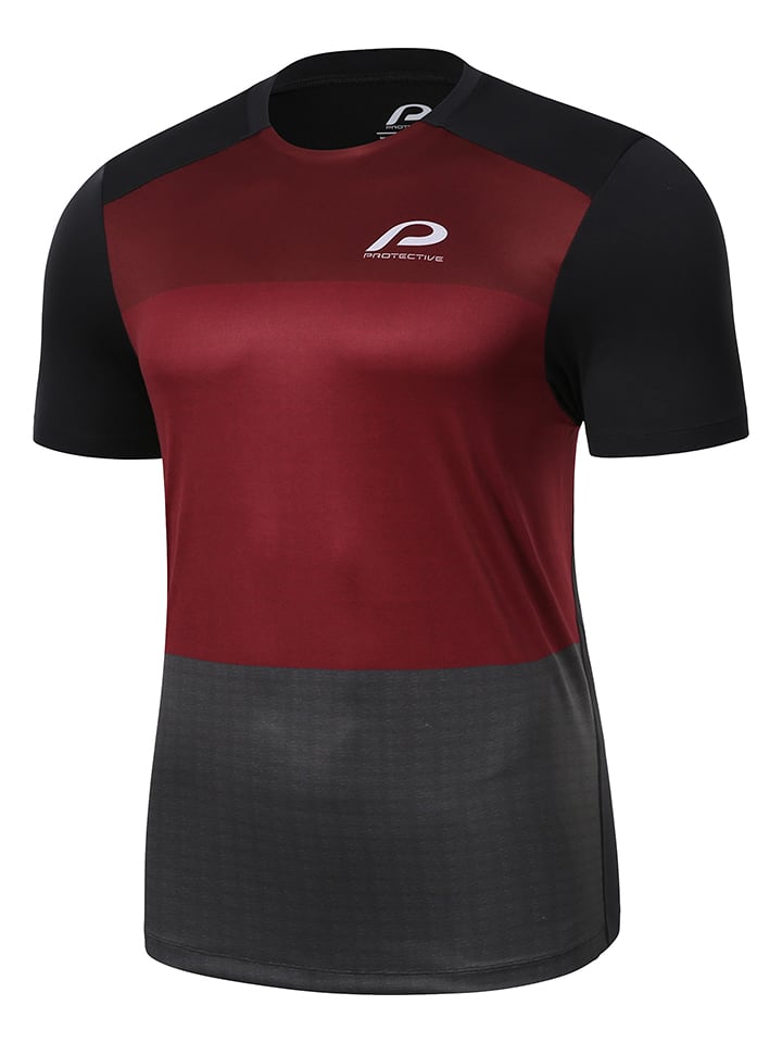 Koszulka funkcyjna "Shade" w kolorze bordowo-czarnym