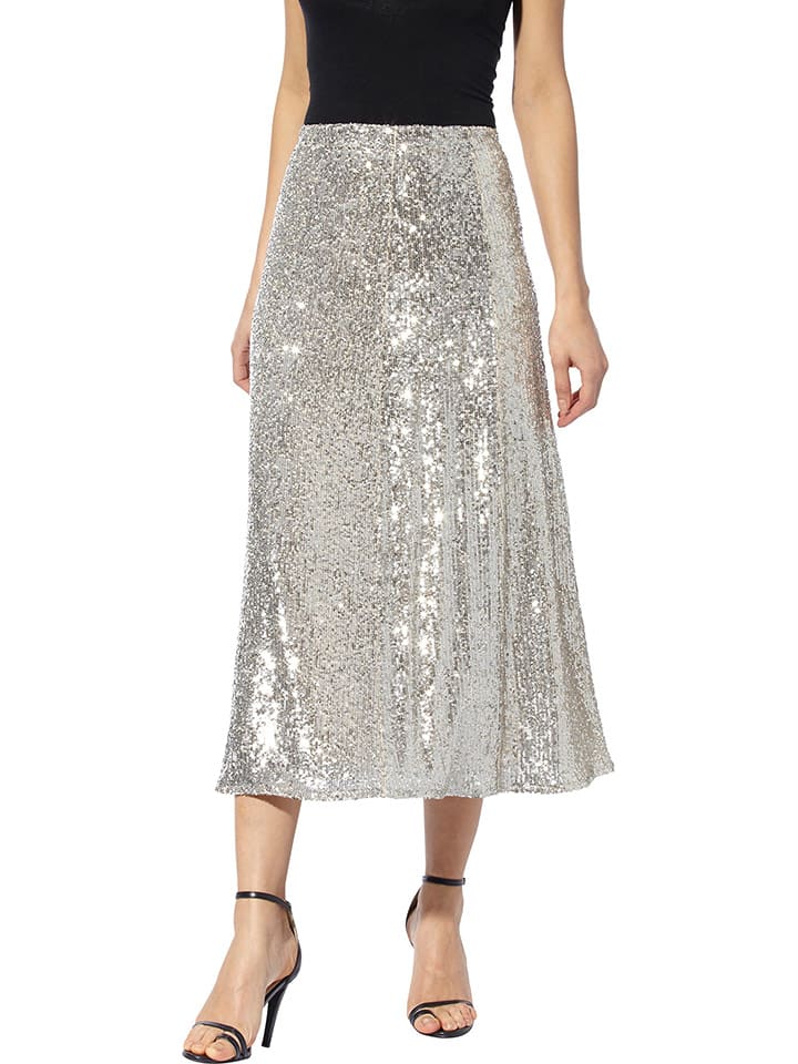 Heine Spódnica w kolorze srebrnym rozmiar: 42