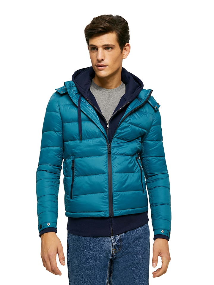 Kurtka pikowana w kolorze niebieskim