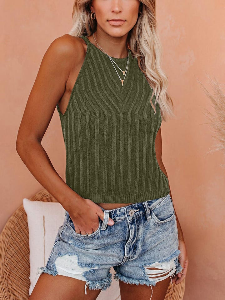 LA Angels Top dzianinowy w kolorze khaki rozmiar: M