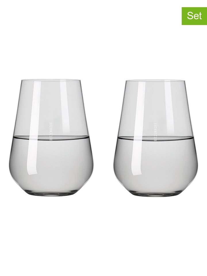RITZENHOFF Szklanki (2 szt.) w kolorze szarym - 540 ml rozmiar: onesize