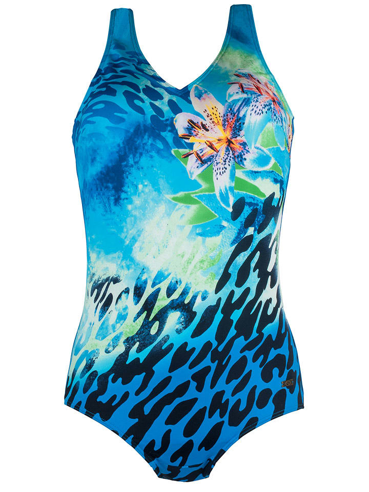 Naturana Strój kąpielowy w kolorze niebieskim ze wzorem rozmiar: 46B-Cup