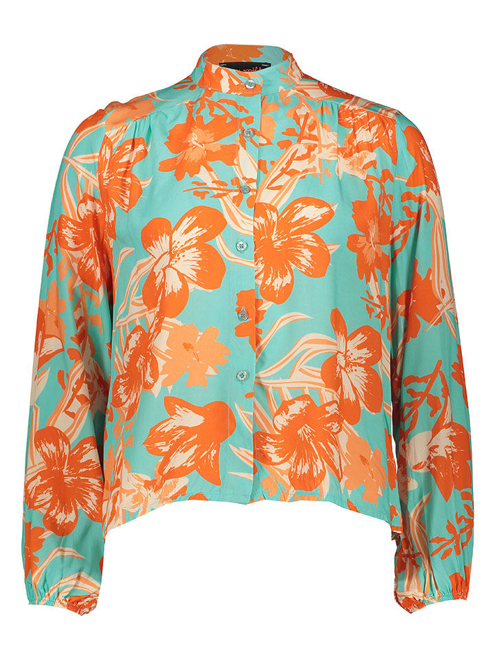 miss goodlife Bluzka w kolorze pomarańczowo-turkusowym rozmiar: XL