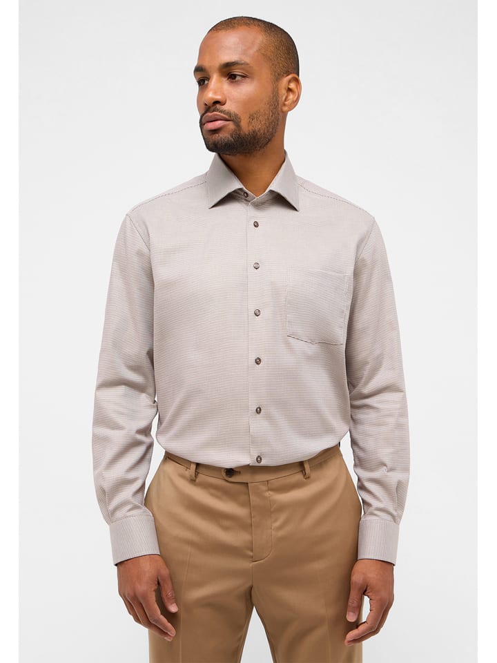 Eterna Koszula - Modern fit - w kolorze beżowym rozmiar: 38