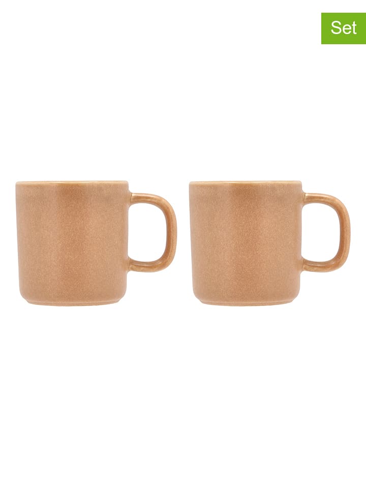 Villa Collection Kubki jumbo (2 szt.) "Fjord" w kolorze brązowym - 250 ml rozmiar: onesize