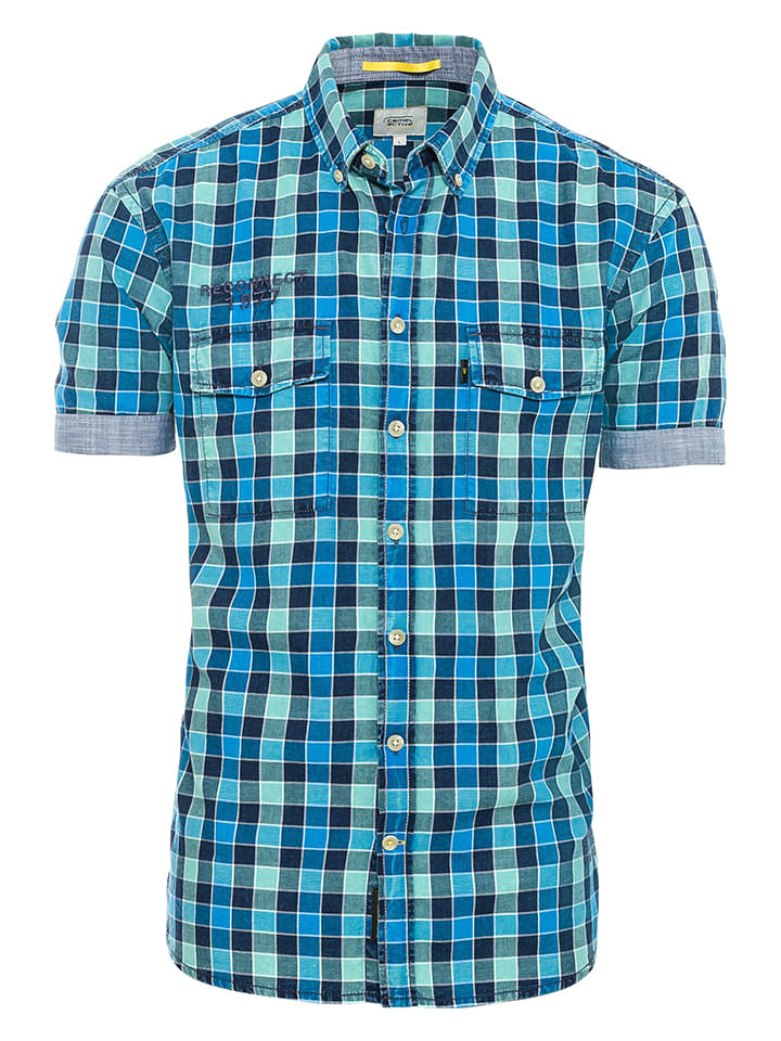 Koszula - Regular fit - w kolorze niebieskim ze wzorem