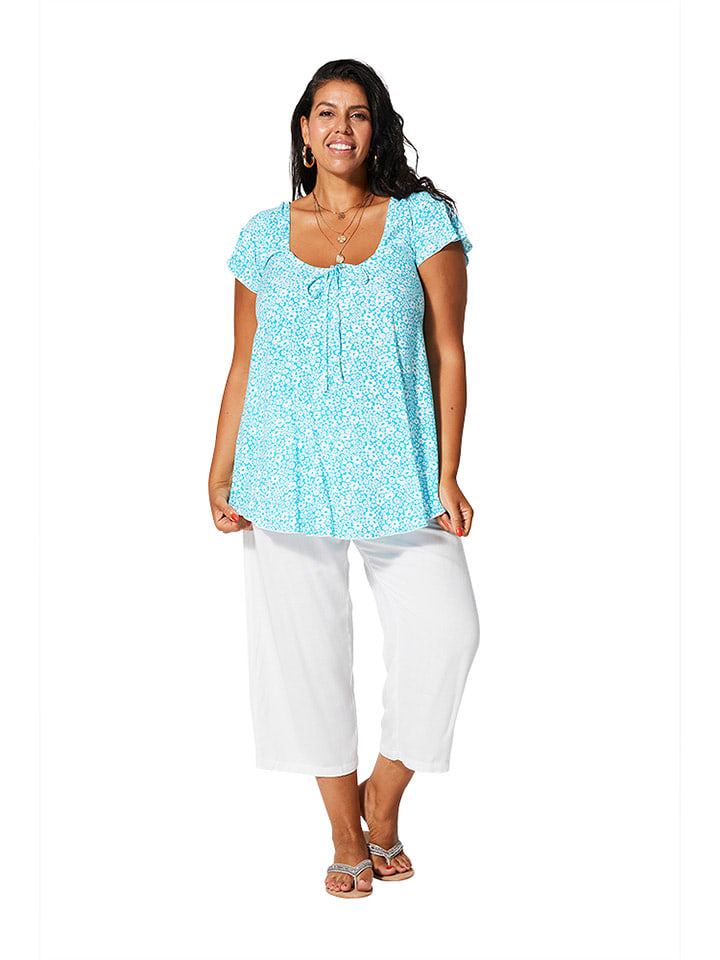 Aller Simplement Koszulka w kolorze błękitno-białym rozmiar: 42/44