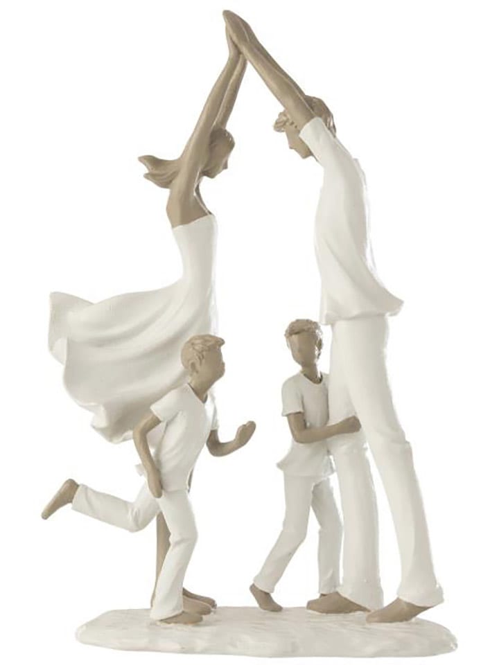J Line Figurka dekoracyjna w kolorze biało-szarobrązowym - 19,5 x 29 x 9 cm rozmiar: onesize
