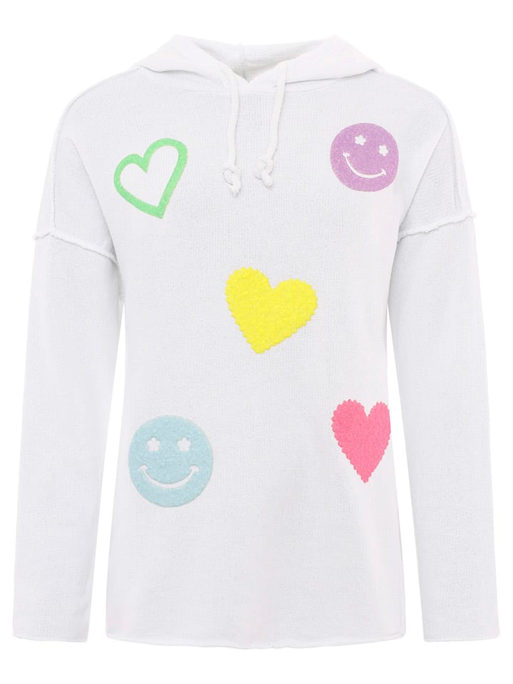 Zwillingsherz Bluza w kolorze białym rozmiar: L/XL