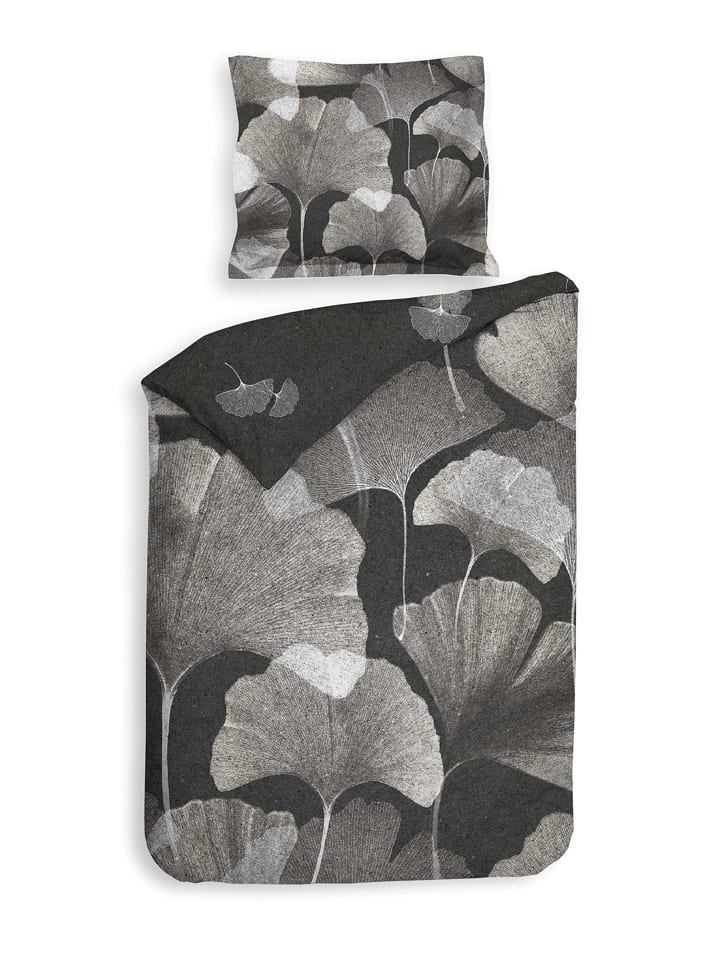 Heckett Lane Komplet pościeli twillowej "Debra" w kolorze antracytowo-szarym rozmiar: 140x220 cm