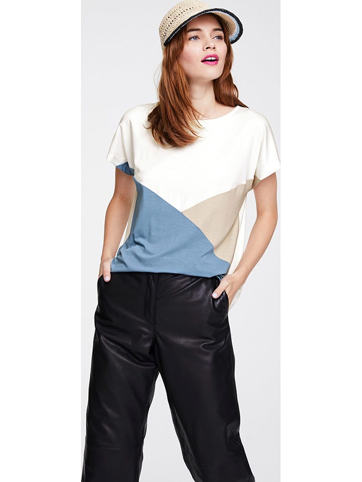 Heine Koszulka w kolorze biało-niebieskim rozmiar: 44