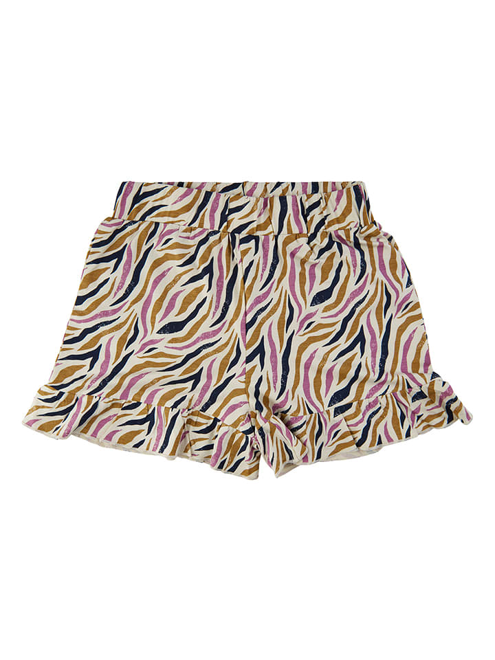 Szorty "Beate" w kolorze kremowym ze wzorem