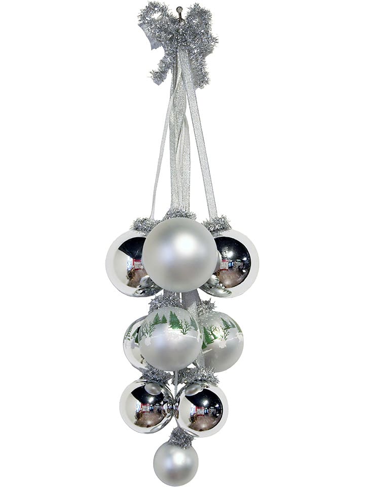 Krebs Glas Lauscha Bombki w kolorze srebrnym rozmiar: onesize