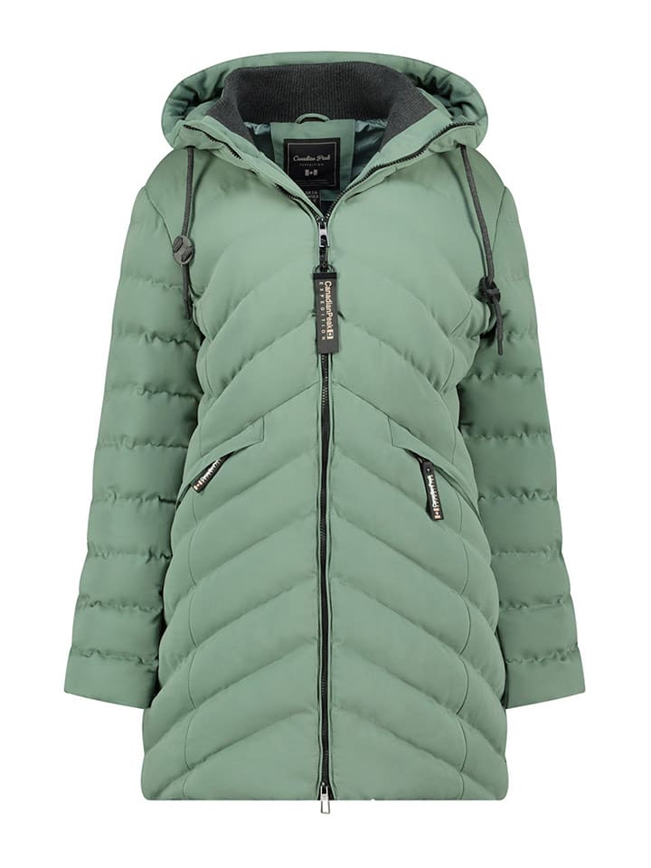 Canadian Peak Płaszcz zimowy "Clarisseak" w kolorze zielonym rozmiar: XL
