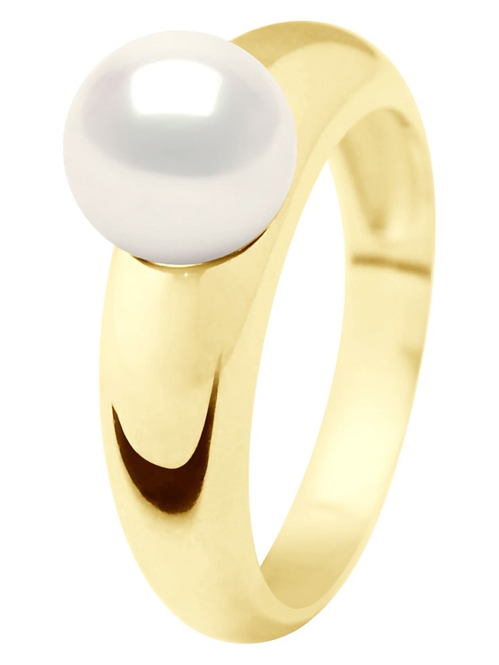 ATELIERS SAINT GERMAIN Złoty pierścionek z perłą rozmiar: 50