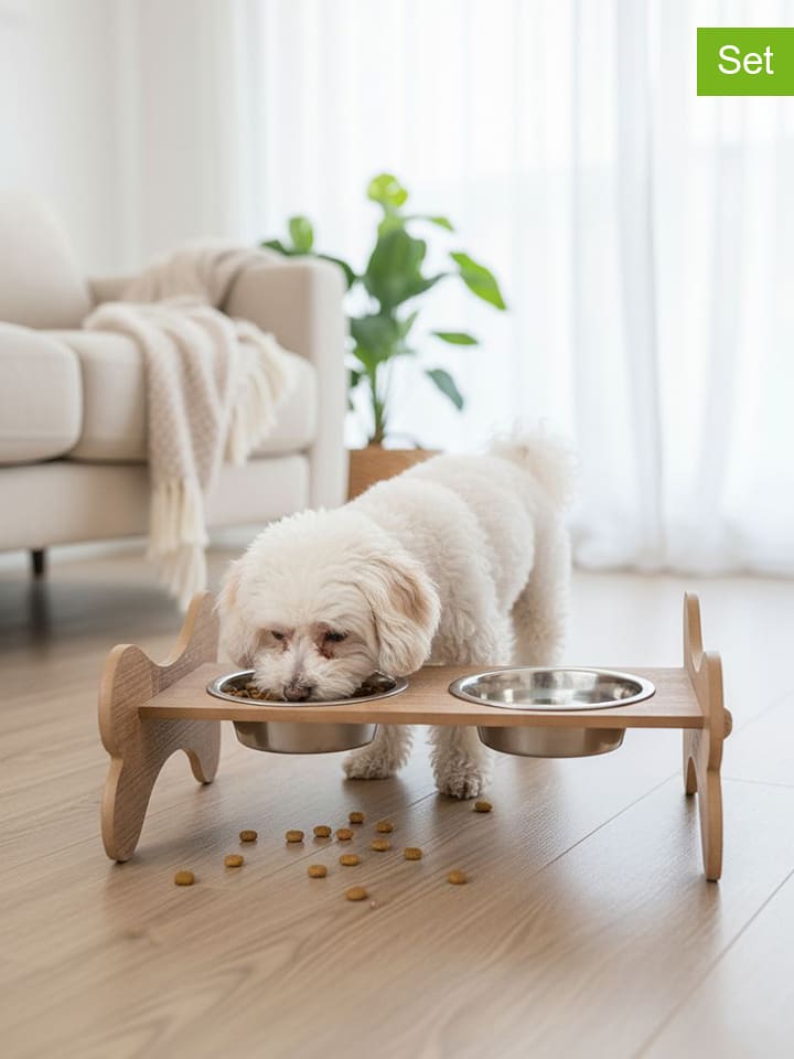 Paws&Whiskers 3-częściowy zestaw w kolorze jasnobrązowym - 38 x 20 cm rozmiar: onesize