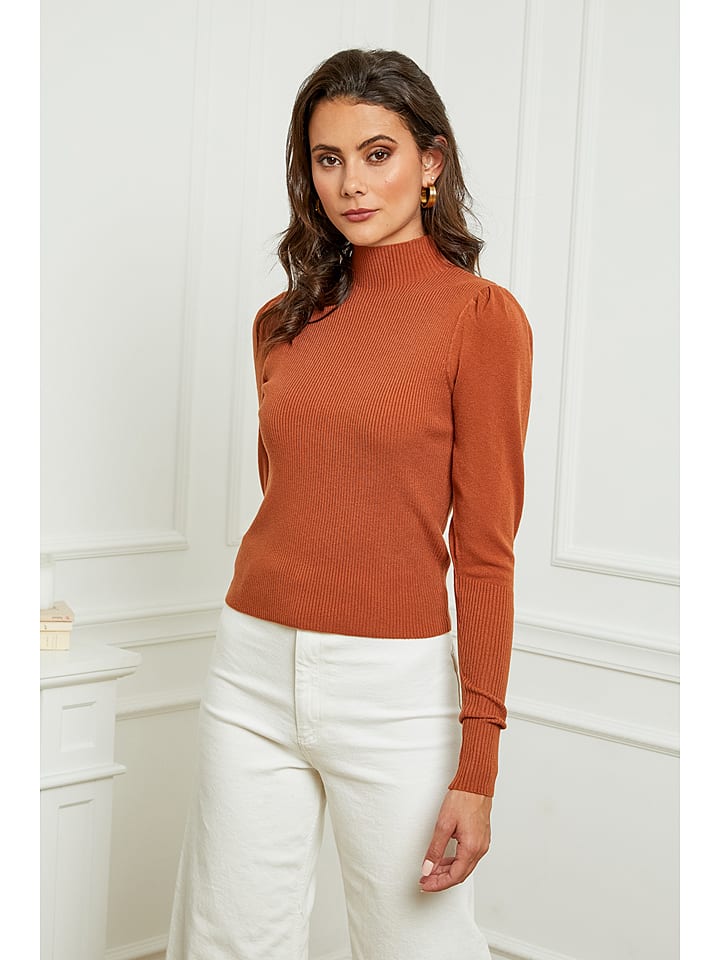 Sweter w kolorze pomarańczowym