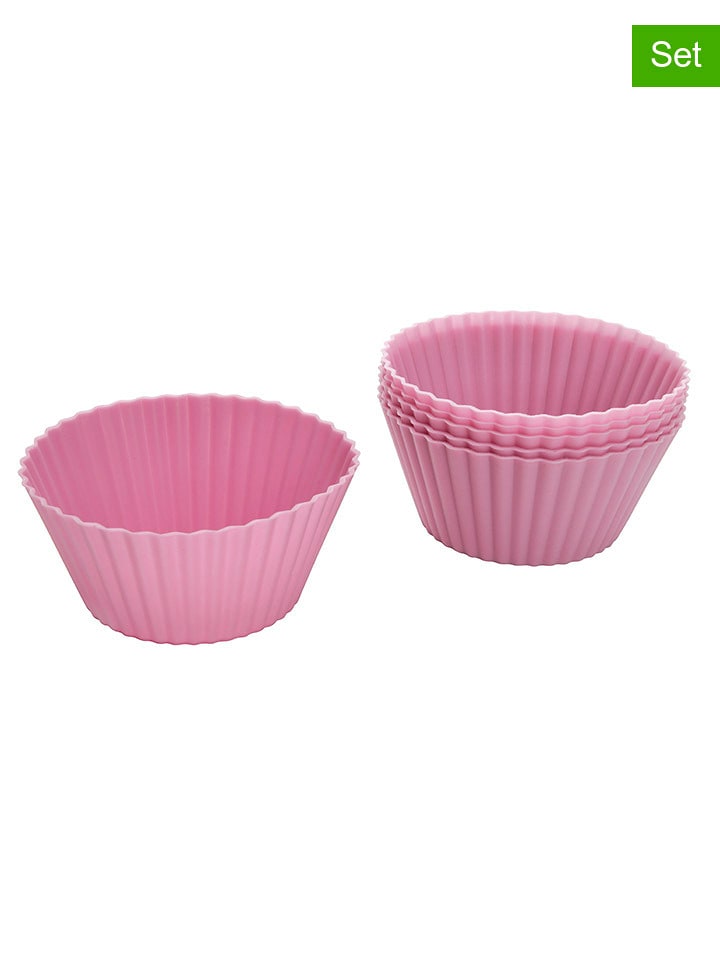 Zenker Silikonowe foremki (6 szt.) w kolorze różowym do muffinek rozmiar: onesize