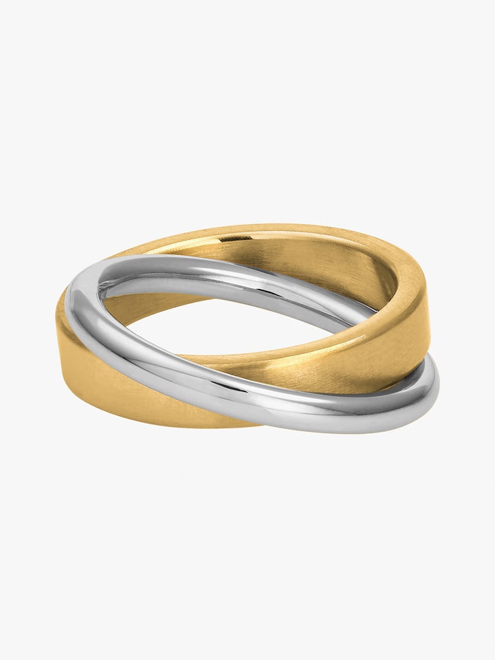 Steel_Art Pozłacany pierścionek rozmiar: 54