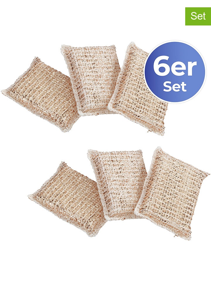 Wenko Gąbki miedziane (6 szt.) w kolorze jasnobrązowym - 11 x 7 cm rozmiar: onesize