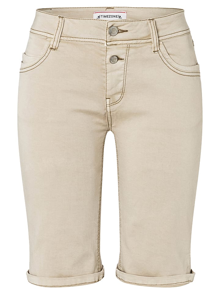 Timezone Szorty "Nali" w kolorze beżowym rozmiar: W26