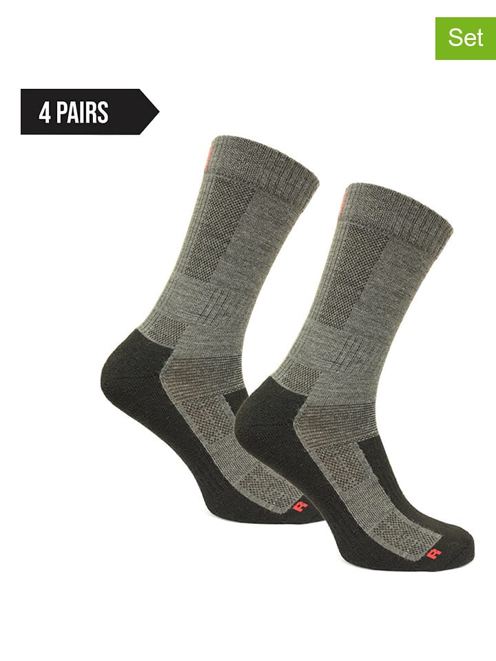 Norfolk Skarpety turystyczne (4 pary) w kolorze szarym rozmiar: 39-42