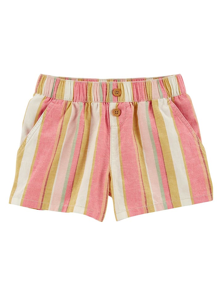 OshKosh Szorty w kolorze jasnoróżowo-żółtym rozmiar: 128/134