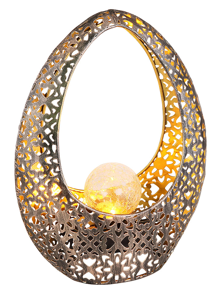 Globo lighting Lampa solarna LED w kolorze srebrnym - 21,5 x 27,5 cm rozmiar: onesize