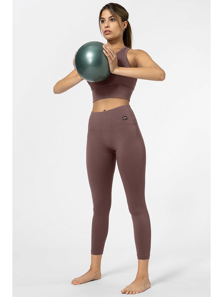 super.natural Legginsy w kolorze brązowym do jogi rozmiar: S