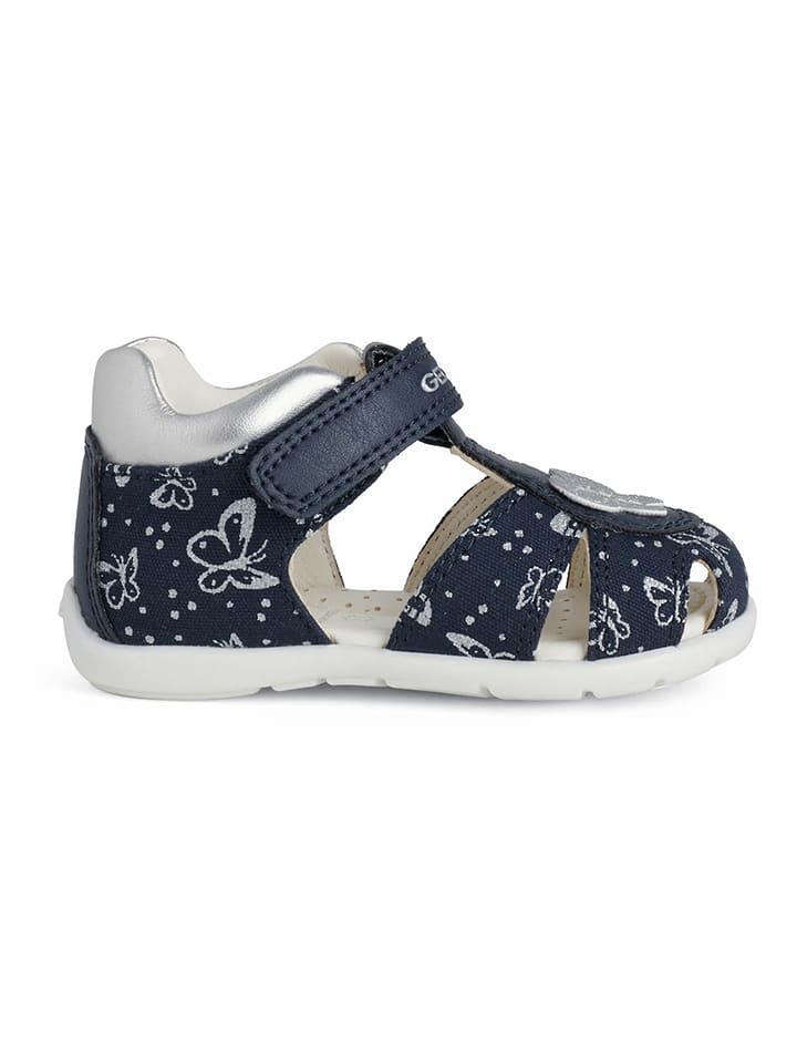 Geox Półsandały "Elthan" w kolorze srebrno-granatowym rozmiar: 26