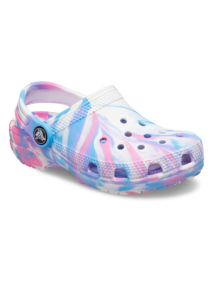 Crocs Chodaki "Classic" w kolorze biało-różowo-niebieskim rozmiar: 27/28