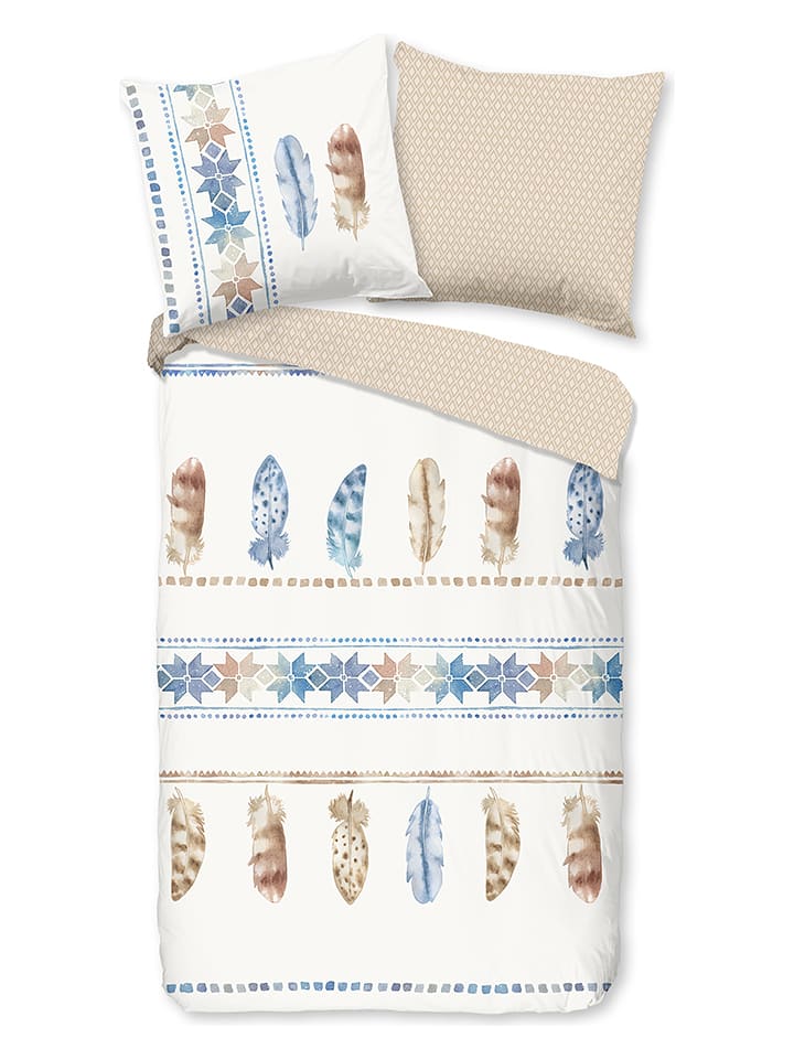 Komplet pościeli flanelowej "Joy" w kolorze kremowym