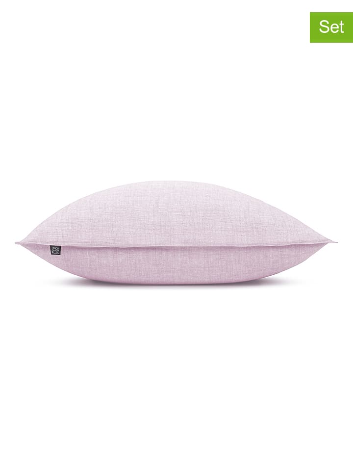 Zo!Home Poszewki (2 szt.) "Lino" w kolorze fioletowym na poduszkę rozmiar: 40x80 cm