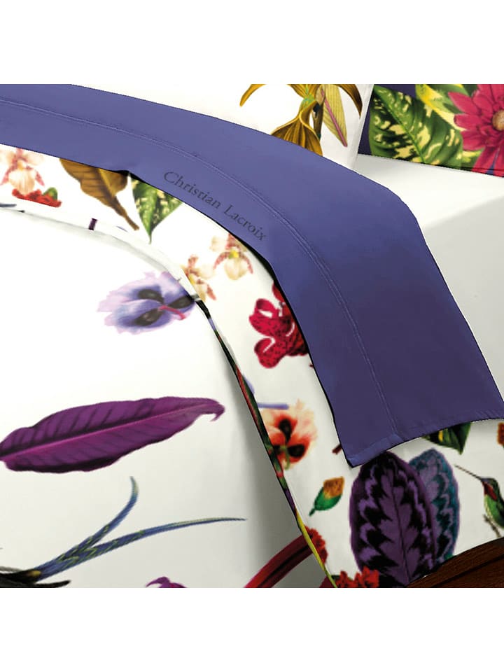 CXL by Christian Lacroix Satynowe prześcieradło w kolorze niebieskim rozmiar: 240x300 cm