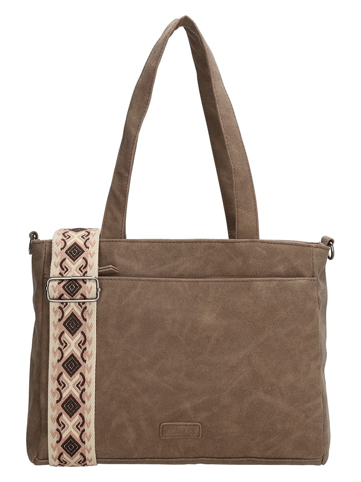 Beagles Torebka "Malaga" w kolorze brązowym - 31 x 24,5 x 10 cm rozmiar: onesize