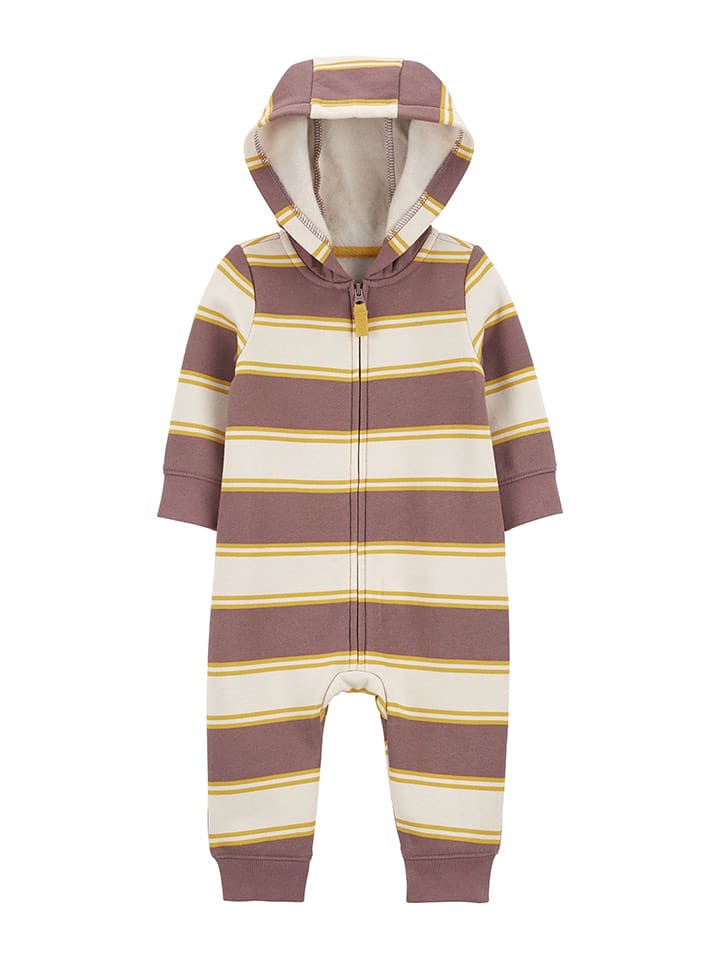 carter's Rampers w kolorze kremowo-brązowym rozmiar: 74