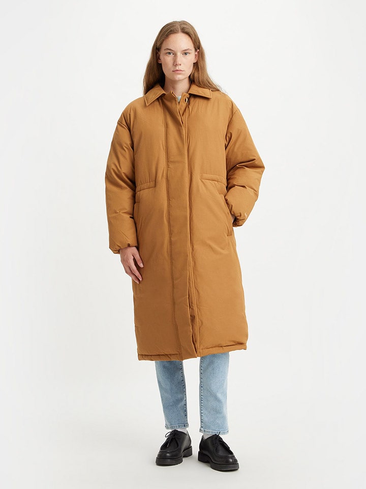 Levi´s Płaszcz przejściowy w kolorze jasnobrązowym rozmiar: XS