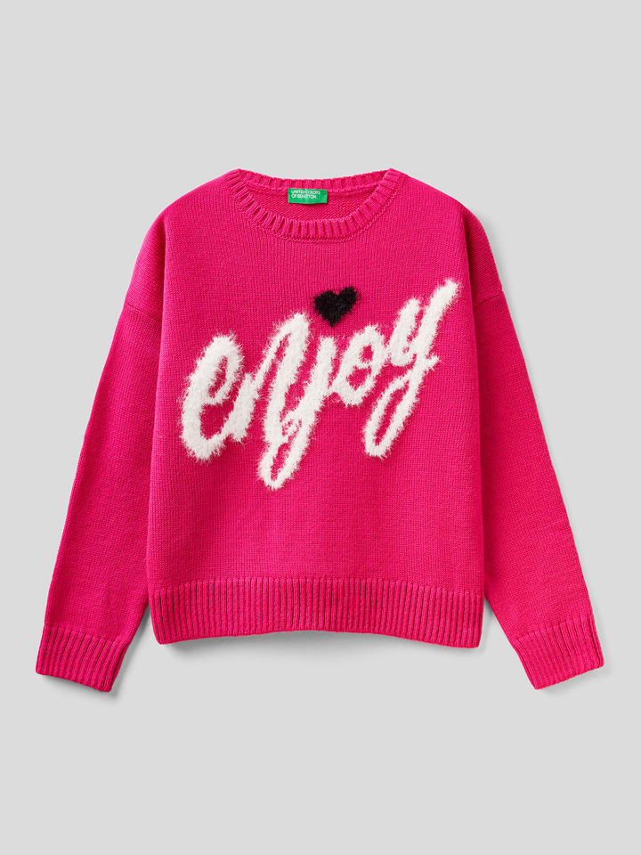 Benetton Sweter w kolorze różowym rozmiar: 170