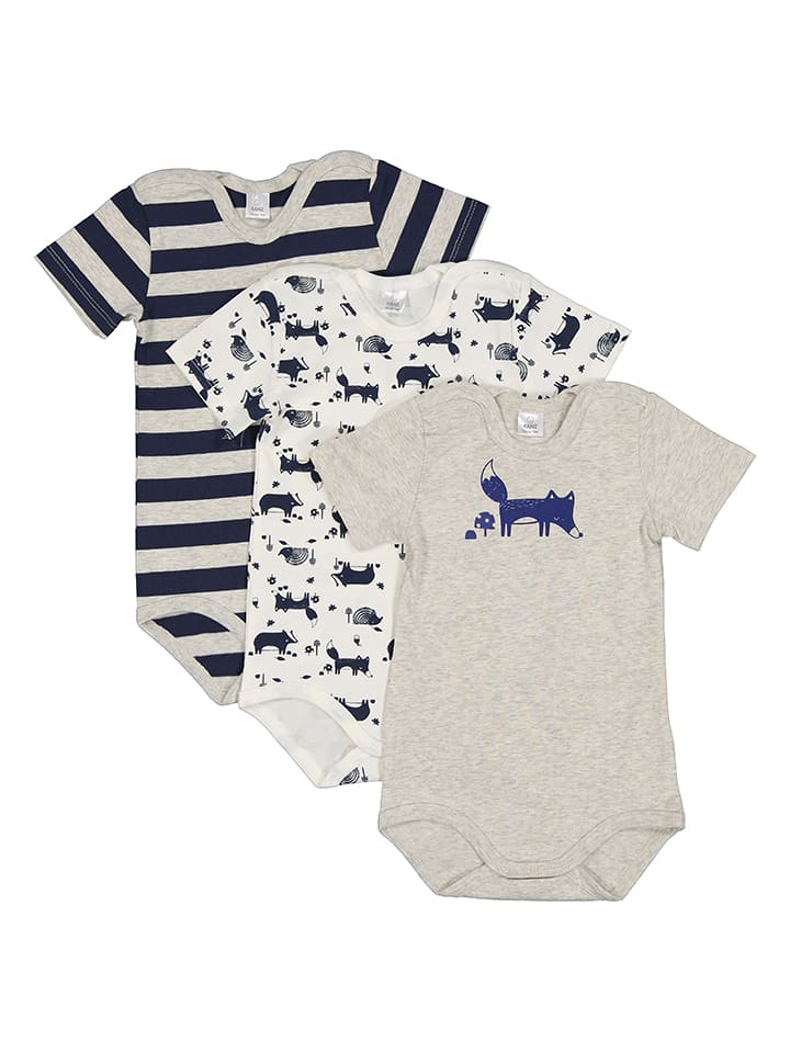 Body (3 szt.) w kolorze czarno-szaro-białym