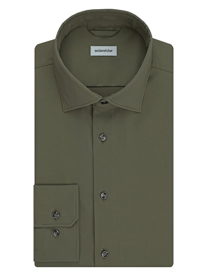Seidensticker Koszula - Slim fit - w kolorze ciemnozielonym rozmiar: 42