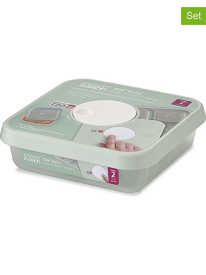 JosephJoseph 5-częściowy zestaw pojemników "Dial Baby" w kolorze zielonym rozmiar: onesize