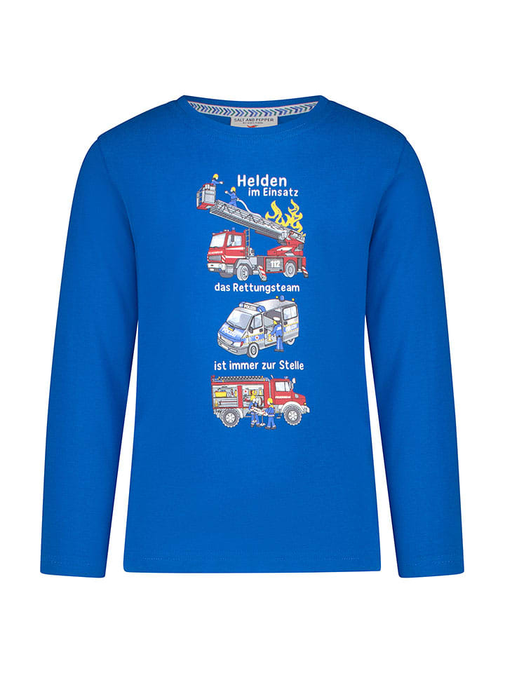 Salt and Pepper Koszulka "Rescue team" w kolorze niebieskim rozmiar: 116/122