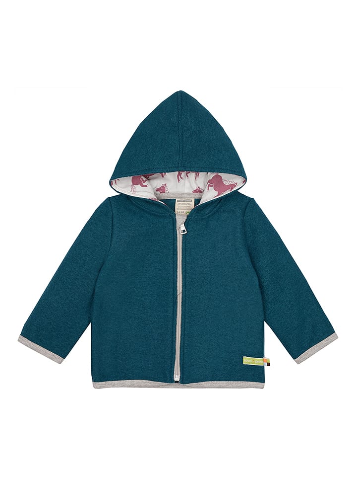 loud + proud Kurtka wełniana w kolorze turkusowym rozmiar: 86/92